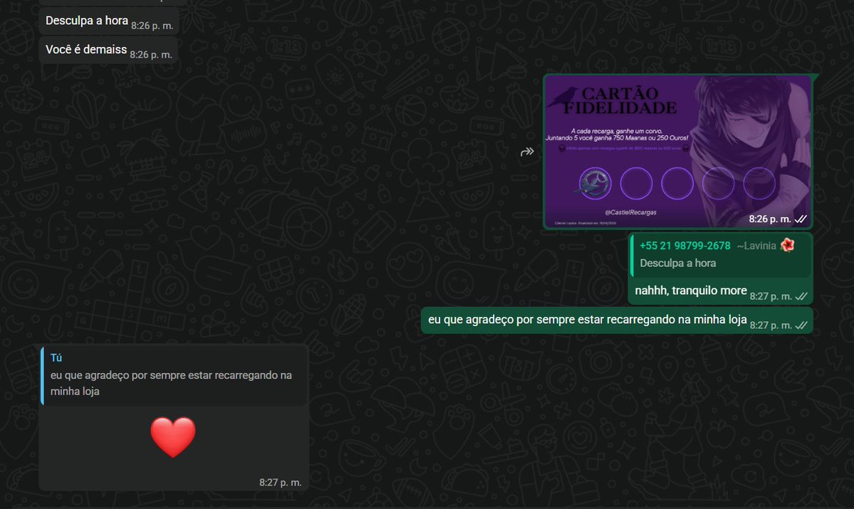 Recargas do Cassy / ABERTO! tweet media