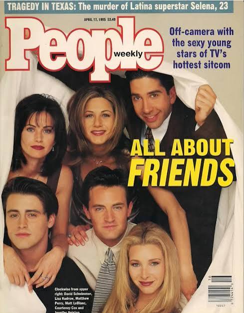 CasaPolimata's tweet image. Portada de la Revista People, 17 de abril de 1995 | Friends
#90smagazine
#nostalgia