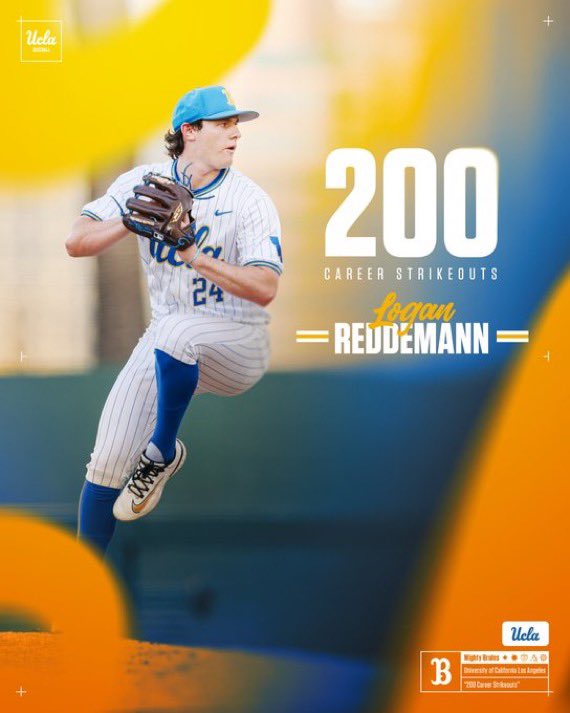 mredde21's tweet photo. Logan hit a milestone on Friday night surpassing the 200 strikeout mark for his college career. Way to work Loges and congrats on 200 Ks ⚾️💪🏻🐻💙💛 @LoganReddemann https://t.co/TOgFM9Rmbh