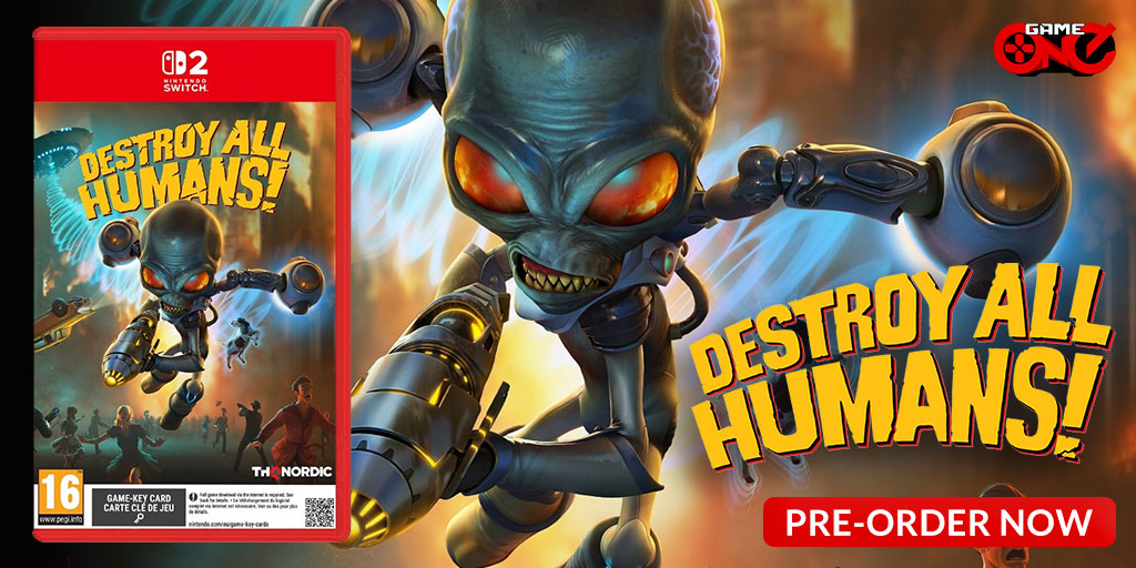gameoneph's tweet image. 𝗣𝗥𝗘-𝗢𝗥𝗗𝗘𝗥 𝗡𝗢𝗪: Nintendo Switch 2 Destroy All Humans! - Game-Key Card

Reserve a copy 👉 bit.ly/2PCxubO

#Preorder #Comingsoon #DestroyAllHumans #Gaming #AlienInvasion #RetroRemake #Crypto137 #ActionAdventure #GamerLife #GameOn #gameoneph