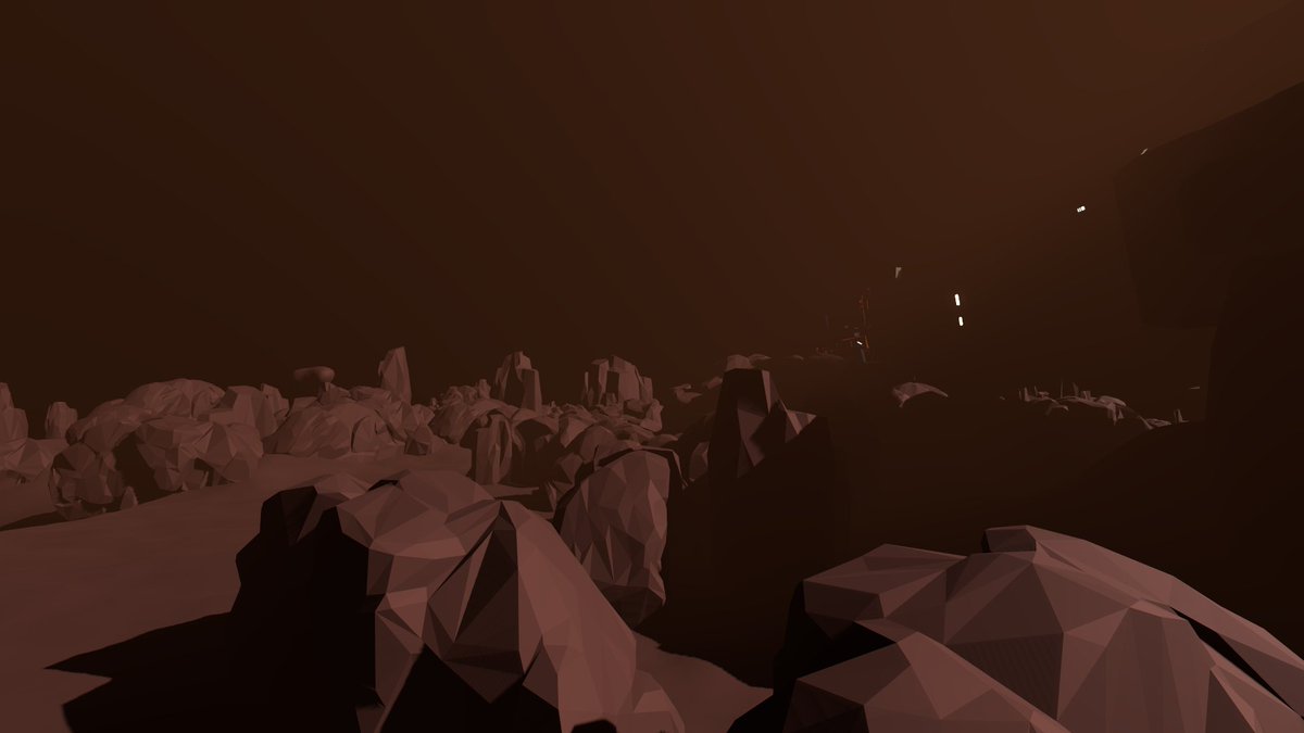 XSPACEGAME's tweet photo. [Indie Game/Development Log] Optimized ground effects and planetary surface rock generation.

The planet's surface has been slightly improved, making it a bit rougher, and the rock generation on the ground has been optimized. The next step should be adding vegetation.

#indiegames #indiedev #Steam #インディーゲーム