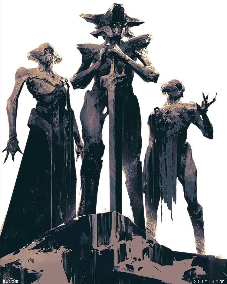 conceptartworld's tweet image. Destiny Grimoire Anthology Illustrations by Piotr Jablonski

Oryx, Akka, Crota and The Three Sisters

#bungie #games