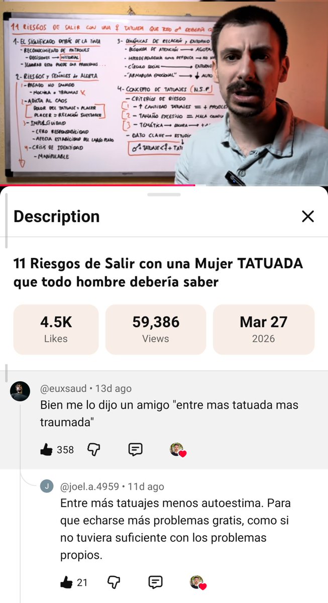 Ahora lo entiendo | Mi Hno azul Toby (911 Santa Tecla) expresaba seguido cómo le gustaban las mujeres tatuadas (mientras veía su colección de fotos)

A más tatuajes, más traumas, y a más traumas ¡más fáciles de manipular, usar y deshechar! 

¡El tipo era un crack!