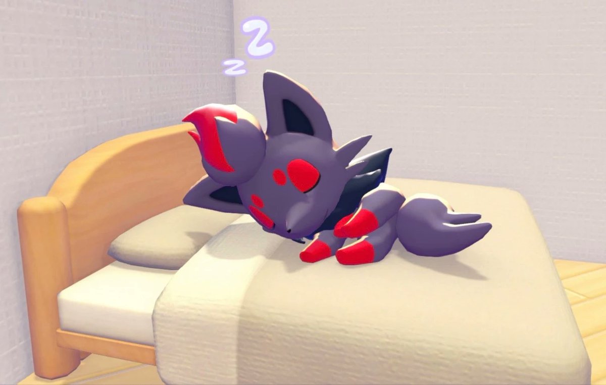 Jester_Pyro_Bun's tweet photo. Sleeping Zorua in bed :3

#Pokemon #PokemonPokopia #Pokopia #Zorua https://t.co/ktu4pF6qgr