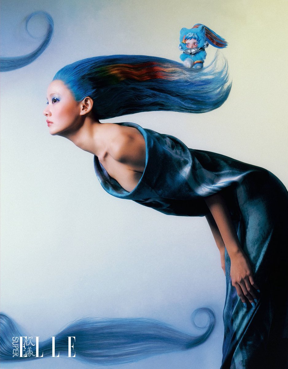 super elle china x skullpanda super hair salon issue photographed by wei huan