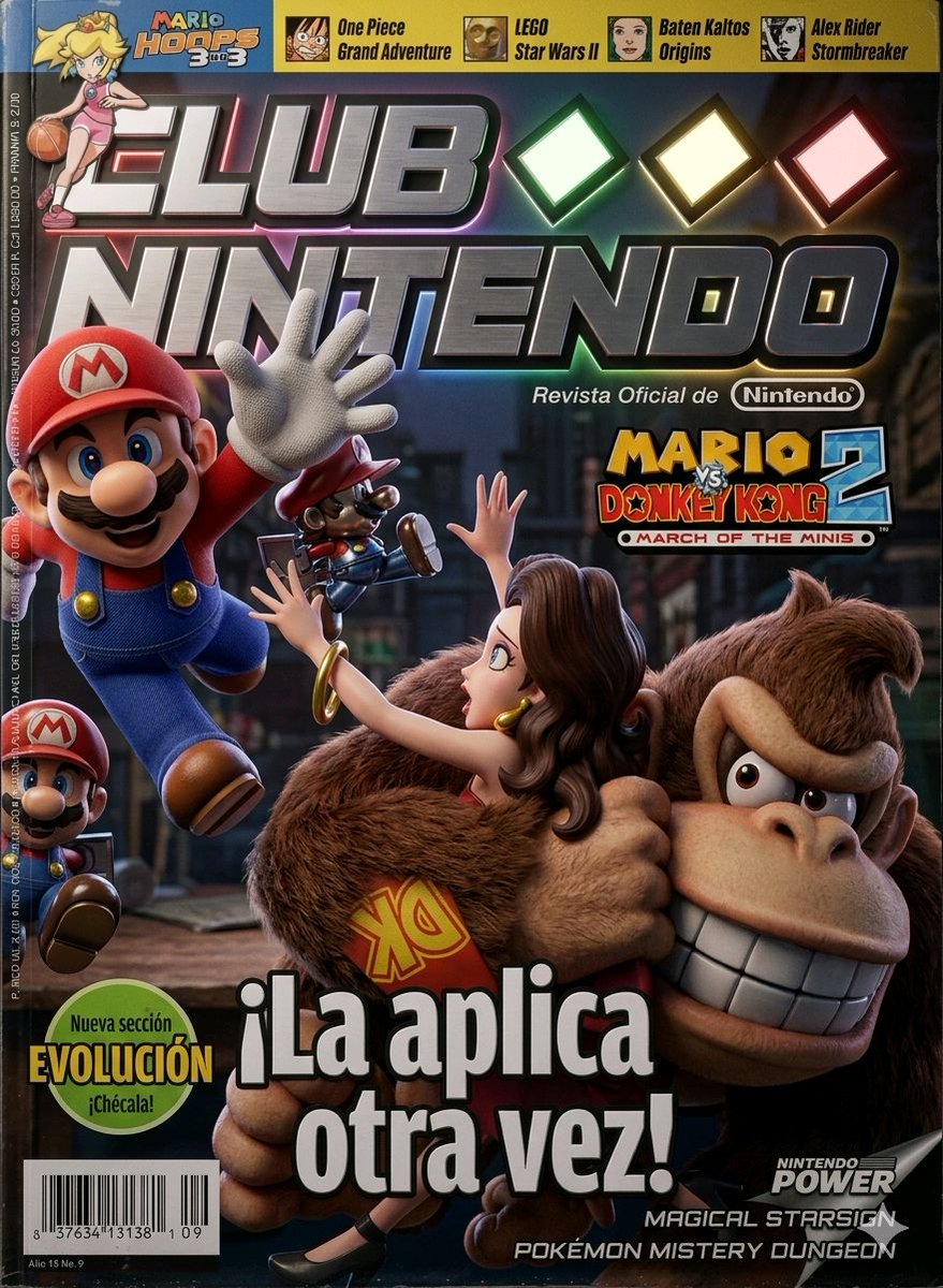 Press_Start9's tweet image. 🕹️✨ ¿Recuerdas esta joya del pasado? Mario y Donkey Kong en un duelo épico en "Club Nintendo". ¡La nostalgia gamer nunca se detiene! 🐵🎮 #RetroGaming #MarioVsDK