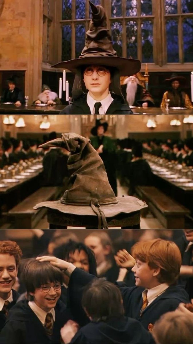 Vocês acham que na série terá as mensagens de boas vindas do chapéu seletor e ele cantando a música dos fundadores?