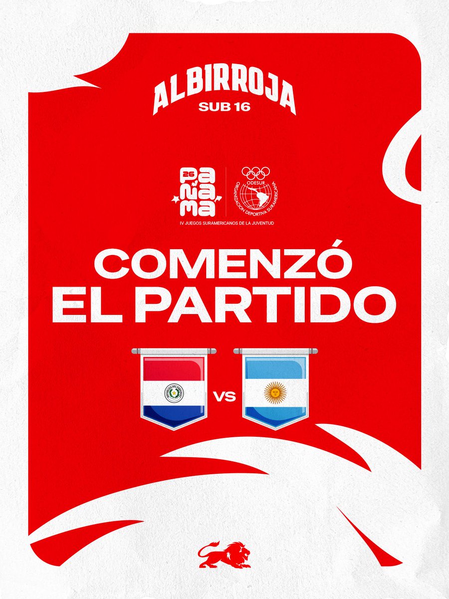 Albirroja's tweet image. 🗣️ ¡Ya se juega! 

🇵🇾 #Paraguay 0
🇦🇷 #Argentina 0

🏆 Juegos Suramericanos de la Juventud 2026

📺 En vivo: lnk.ec/qGgHsJ

¡Vamos, #TeamParaguay! 🇵🇾