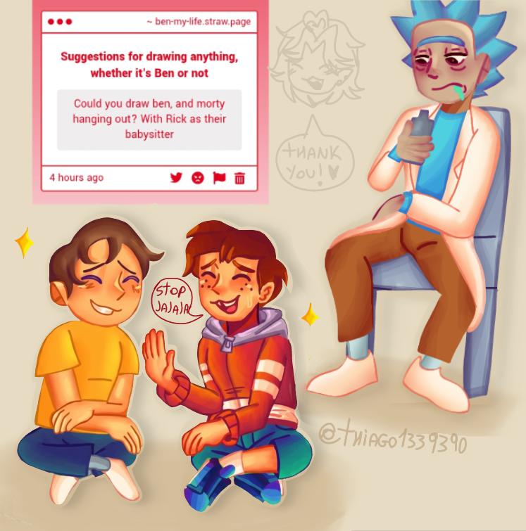thiago1339390's tweet photo. I've finished it, it didn't turn out very well but oh well, now I know I can't draw Rick JAKSJAKS 💗💕 
#rickymorty #hauntedhotelben #benfreeling #mortysmith #ricksanchez https://t.co/lKZODALxx2