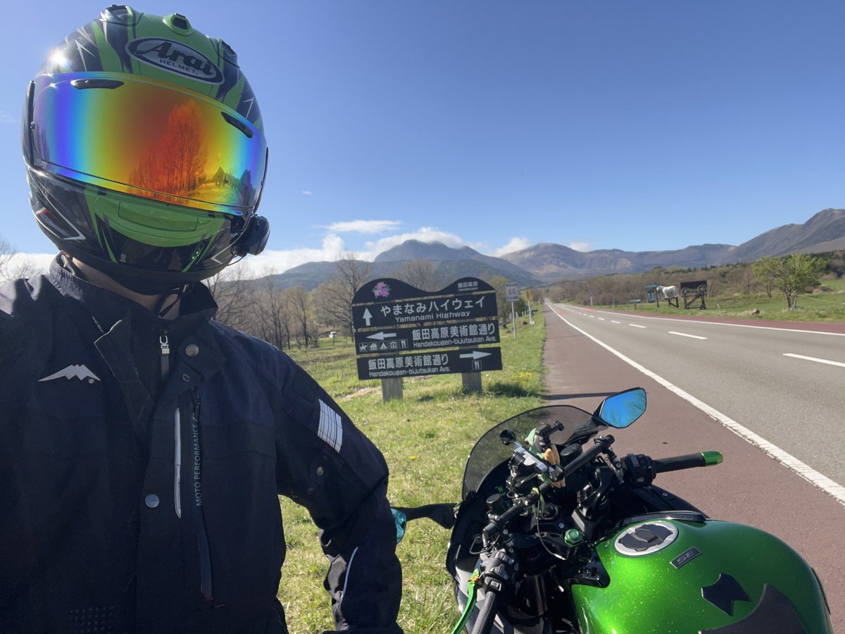 阿蘇の黄昏 最高や！ 日帰りでも行ける！ 阿蘇は気持ちいい🏍³₃ #バイク旅 #阿蘇