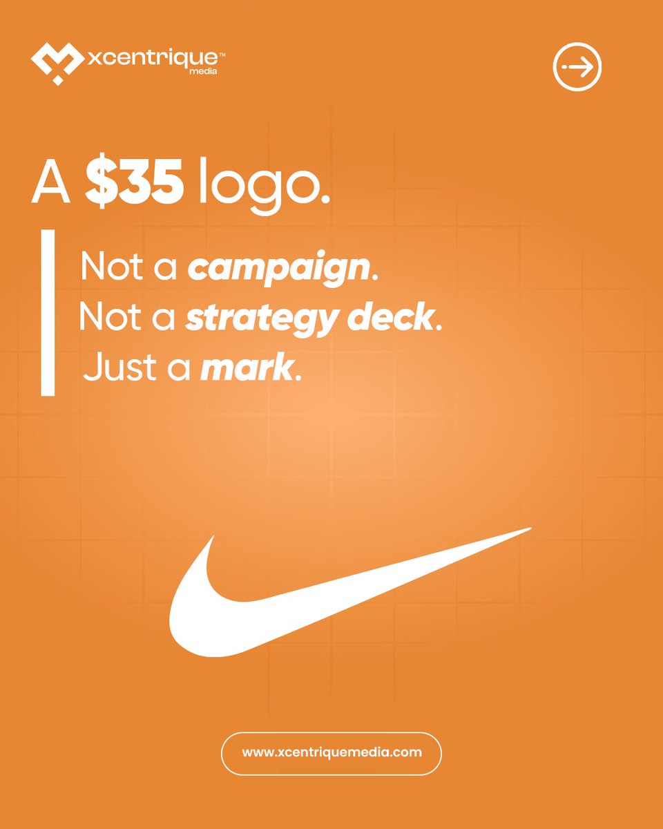 XcentriqueM's tweet image. The best brands don’t just design identities, they build associations.  

Nike didn’t win because of a swoosh. They won because of what the swoosh came to represent: motion, grit, victory.  

#XcentricMindset #Nike #BrandBuilding #xcentriquemedia