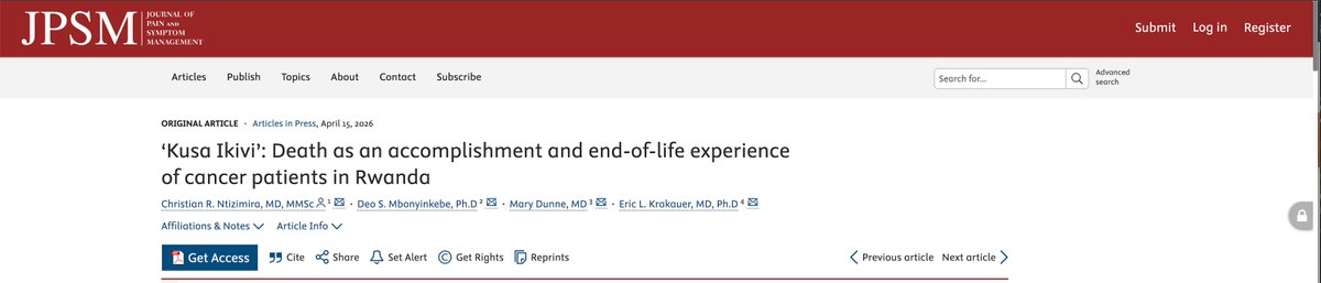 ntizimira's tweet image. 🔥🔥I am honored to announce the publication of my thesis project from @harvardmed, #Global Health and #Social #Medicine, representing nearly four years of research, #ethnographic fieldwork, and sustained scholarly engagement.

This study develops an anthropo-palliative framework