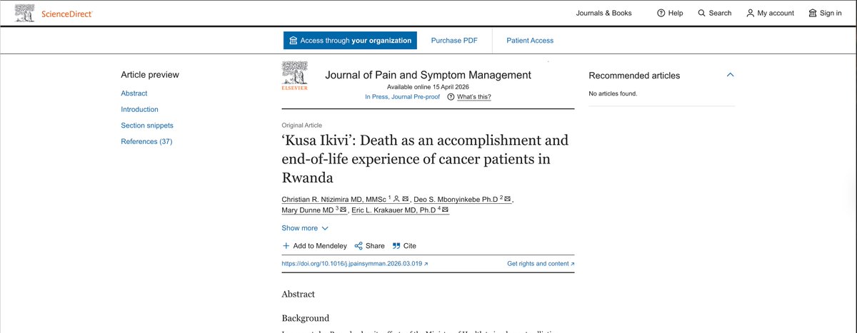 ntizimira's tweet image. 🔥🔥I am honored to announce the publication of my thesis project from @harvardmed, #Global Health and #Social #Medicine, representing nearly four years of research, #ethnographic fieldwork, and sustained scholarly engagement.

This study develops an anthropo-palliative framework