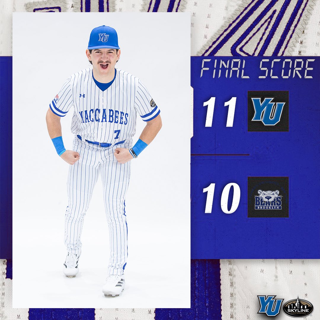 YUathletics's tweet photo. WALKING. IT. OFF. 🚶‍♂️

Baseball secures a come-from-behind win on Senior Day, walking off SJBK for the 11-10 W

#BackTheMacs https://t.co/SbUl5TTGSY