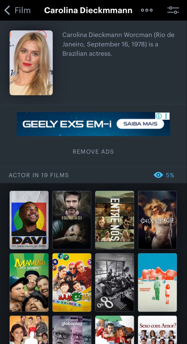 O documentário do Davi Brito ser o filme mais popular da Carolina Dieckmmann no lb me quebra muito