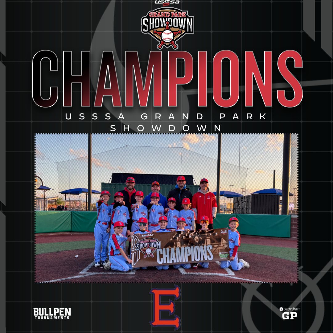 Bullpenevents's tweet photo. 🥇Congratulations to the USSSA Grand Park Showdown 9u AA Champions, Fishers Express Red!🥇 

#WhereBaseballMatters https://t.co/hMjCmsZL46