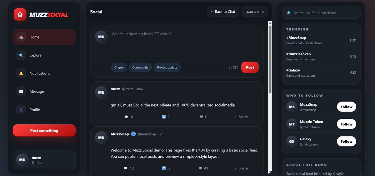 MuzzSnap's tweet photo. Silence translates to work, muzzle does not stop !!! others talk about development in the future but muzzle already builds it 100% freedom, privacy, decentralized 
https://t.co/uNFE6ohwo0 #muzzsnap #cryptoToken #Web3‌‌ #defi #MeMeダンス #nft @CoinMarketCap https://t.co/8c8Ba0Kk4g