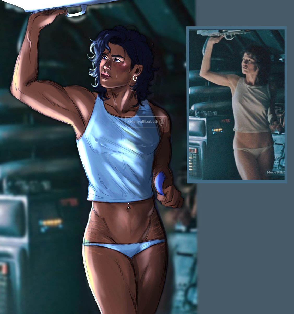 MariyaElizabeth's tweet photo. Dick "Ripley" Grayson, Alien AU 
#DickGrayson #nightwing https://t.co/mYrzIWBREH