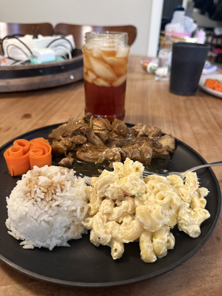 Pork adobo plate. 

This shit goes tuff.