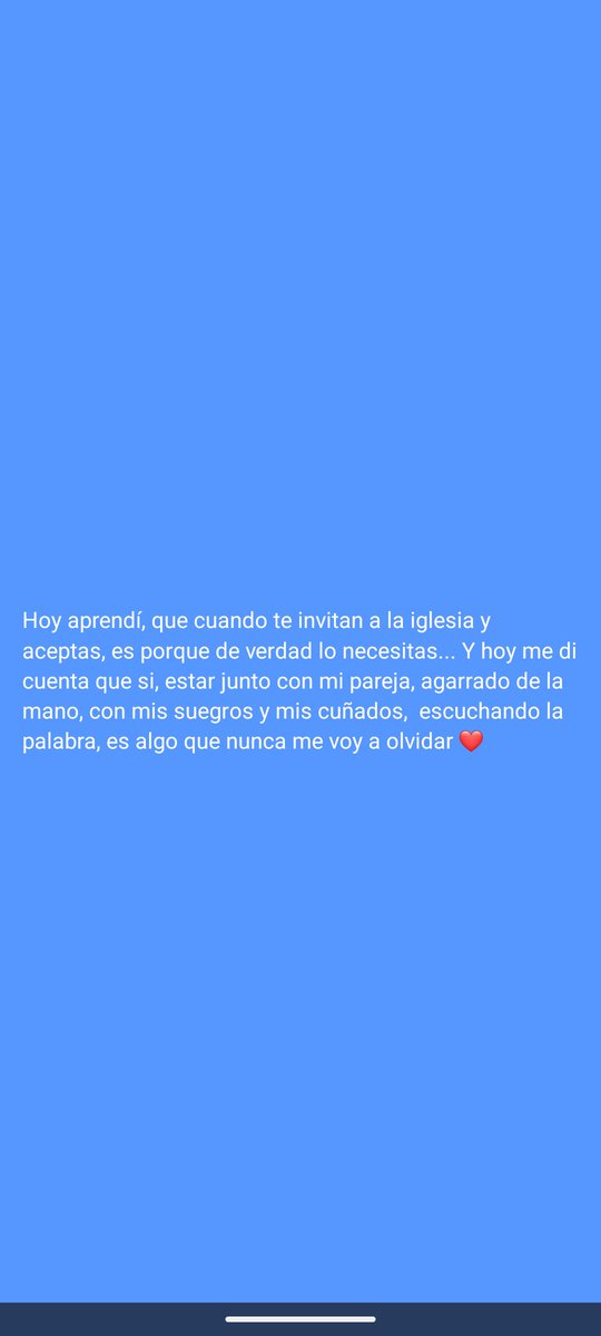 Salir de la iglesia, con los ojos llenos de lágrimas y todo por escuchar la palabra, es algo que me ayudó a darme cuenta que el verdad lo necesitaba ❤️
