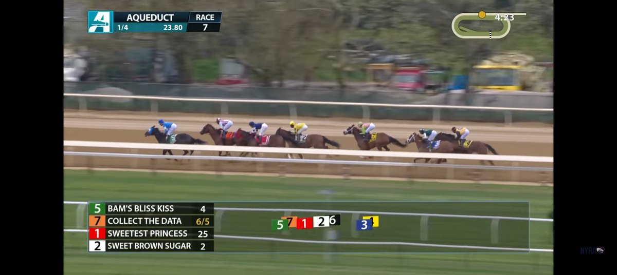 ksatriadg's tweet image. Bam's Bliss Kiss wins the 2026 Biogio's Rose Stakes at Aqueduct

#HorseRacing #NewYork #USA 🇺🇸