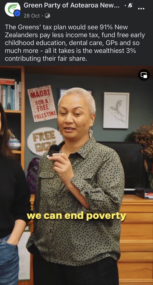 HuiaSue's tweet image. Yet #NZ Greens “Green Budget” is fully costed &amp;amp; fantastic. Free GPs, Dentists &amp;amp; childcare. Less tax for 91%+ NZers, #climatechange action, conservation; $395/wk income guarantee; &amp;amp; the wealth tax is v similar to Australia’s! 
💚❤️🖤#nzpol greens.org.nz/green_budget_2…