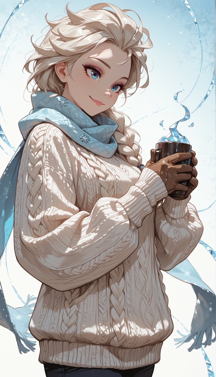 oneesan_aiart's tweet image. Elsa — wrapped in her winter outfit, she shines like a true snow queen, radiating icy elegance and quiet strength with every step ❄️✨ #Elsa #Frozen