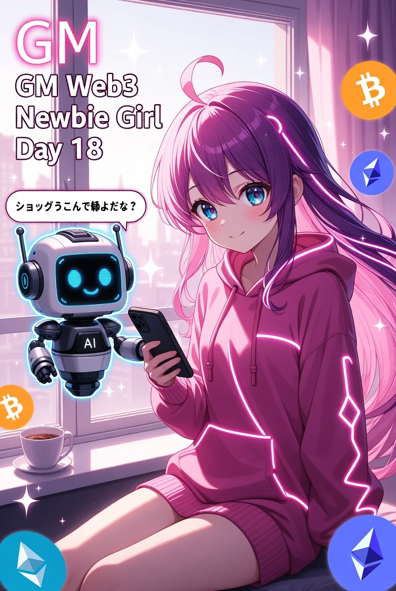 jayzzz559063839's tweet image. GM Web3姐妹们🐬☀️今天Day 18了，作为新人每天还是只有十几个浏览量……说实话有点小累，但看到AI Agent已经在链上自动执行复杂任务、甚至帮人24/7赚钱，就又有了动力😊你们最期待AI Agent帮你做什么？分享给我听听～ #Web3新人 #AIAgent