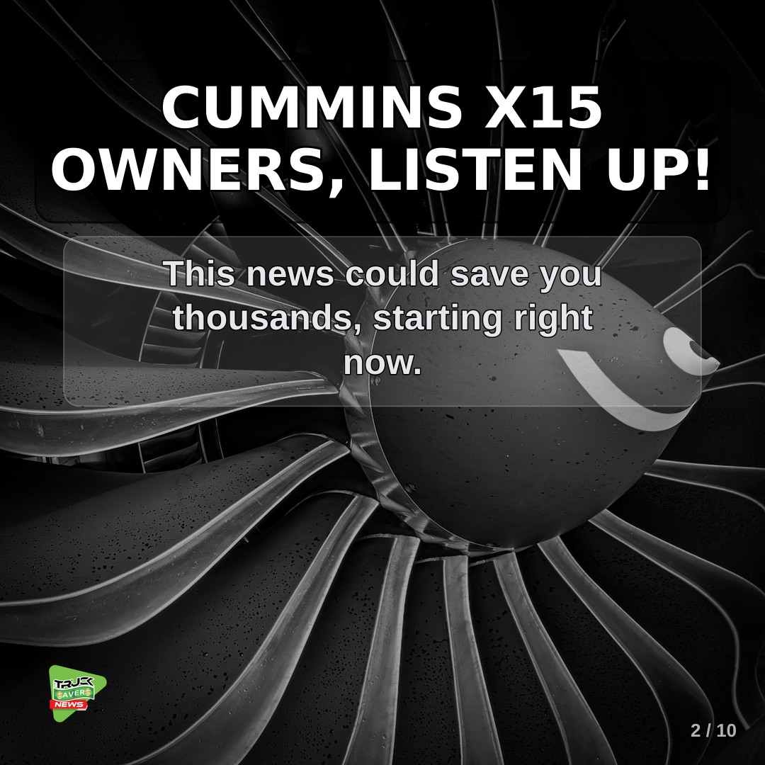 trucksaversnews's tweet image. BIG SAVINGS: Cummins X15 Oil Changes Now Up To 100,000 Miles!

#maintenance #engines #oilchange