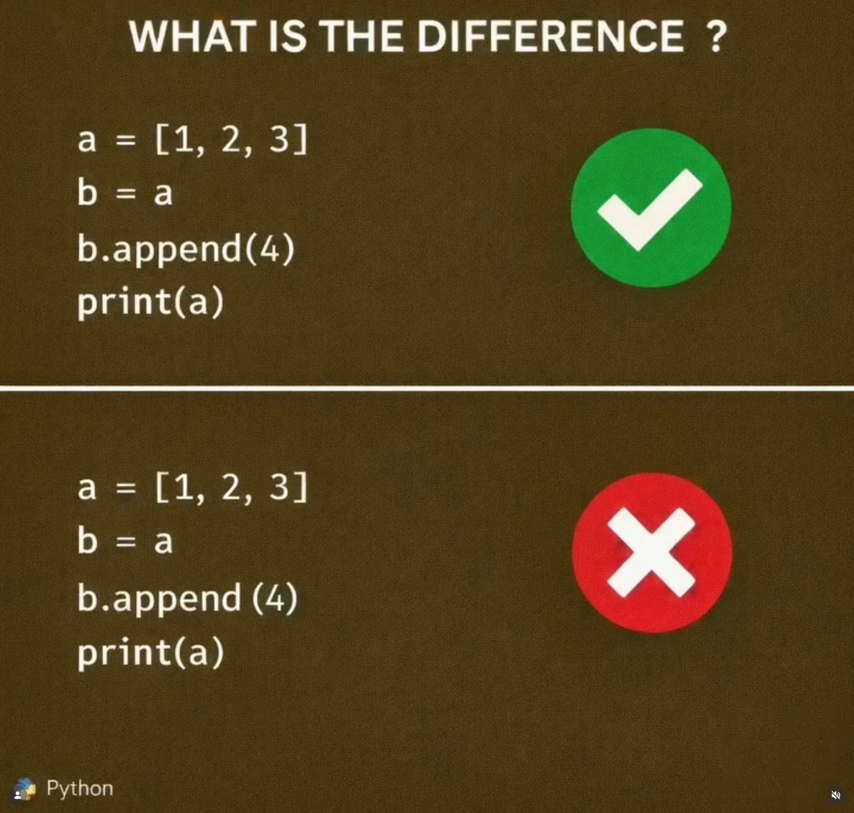 Python_Dv's tweet image. Comment The Difference 🤔❓

#python #developer #development #coder #coding #computerengineering