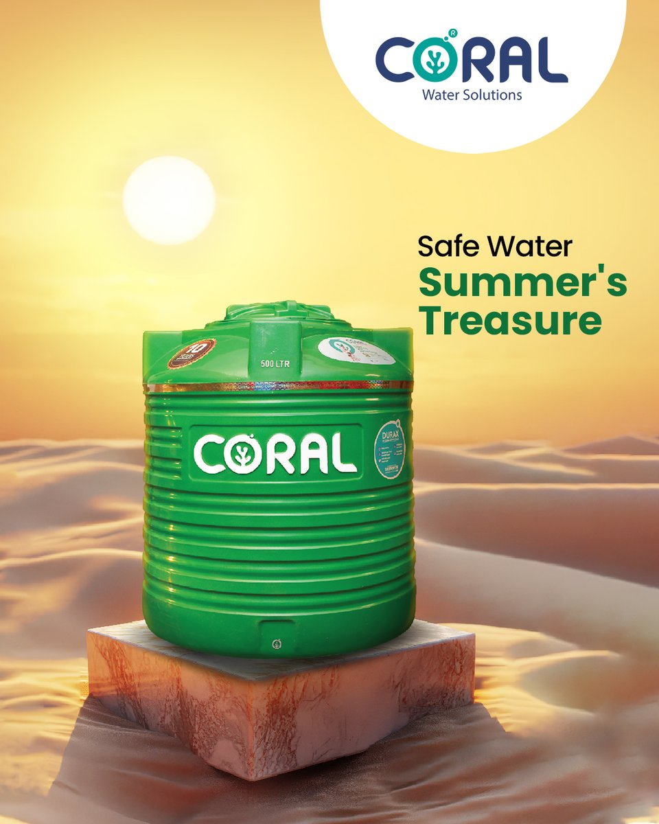 solutions_coral's tweet image. This summer, treasure what truly matters—safe, clean water.
Because the right storage makes all the difference.
.
.
#CoralWaterSolutions #BuiltOnTrust #summertime #WaterProtection #SmartHomes #CoralQuality #healthyliving #QualityMatters #SafeWaterStorage #AntibacterialProtection