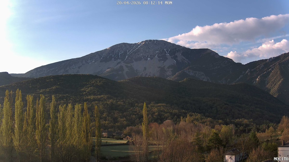 meteobenas's tweet photo. Amanece el 20 de abril de 2026 con mínima de 7,0ºC en #Benasque y 4,1ºC en el #Cogulla. https://t.co/5md4gQVUfI