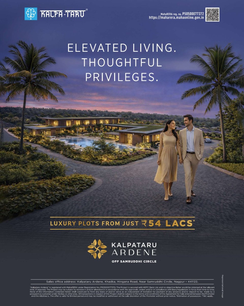 viasocialngp's tweet image. Delighted to feature Kalpataru Ardene where thoughtful design meets elevated living. A perfect blend of luxury, nature &amp;amp; convenience. Proud to collaborate for VIA Enterprise April 2026.

#Kalpataru #LuxuryLiving #RealEstateIndia #NagpurProjects #PremiumLiving #SmartInvestment