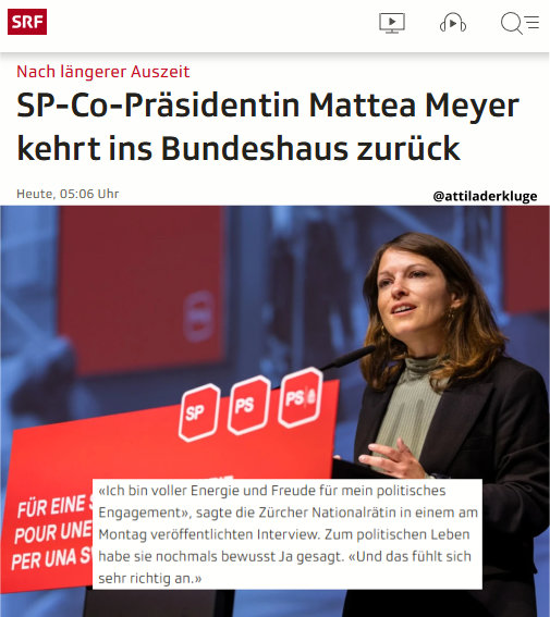 AttilaDerKluge's tweet image. Nach mehreren Monaten Auszeit ist sie wieder da und voller Energie, weiter an der Zerstörung unserer Heimat zu arbeiten!

#EU #Knechtschaftsvertrag #Massenmigration #Asylchaos

Mehr zur Schweizabschafferin:
t.me/attiladerkluge…
t.me/attiladerkluge…
t.me/attiladerkluge…