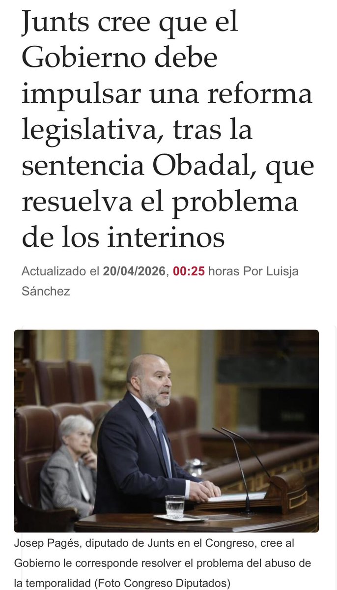 Ministro <a href="/oscarlopeztwit/">Oscar López Agueda</a> y diputado <a href="/JLAceves/">Jose Luis Aceves/❤️</a> 
Europa legisla, el TJUE sentencia, la comisión retiene fondos por falta de acción. Ahora los partidos políticos del bloque de investidura también exigen soluciones (ley función pública).
A qué esperáis? Pq las bloqueáis? 
#FijezaYa