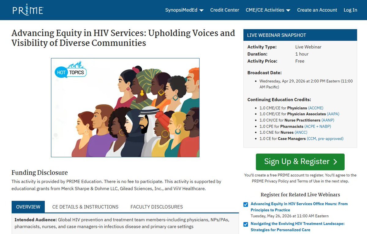BcnVih's tweet image. #SaveTheDate
Excited to see our HIV specialist Dr. Ambrosioni participating in the webinar “Advancing Equity in #HIV Services: Upholding Voices &amp;amp; Visibility in Diverse Communities”
📅 April 29 | 🕗 20:00 CEST
🔗 primeinc.org/virtual/advanc…
#HealthEquity #HIVCare #PHIV @PRIME_cme