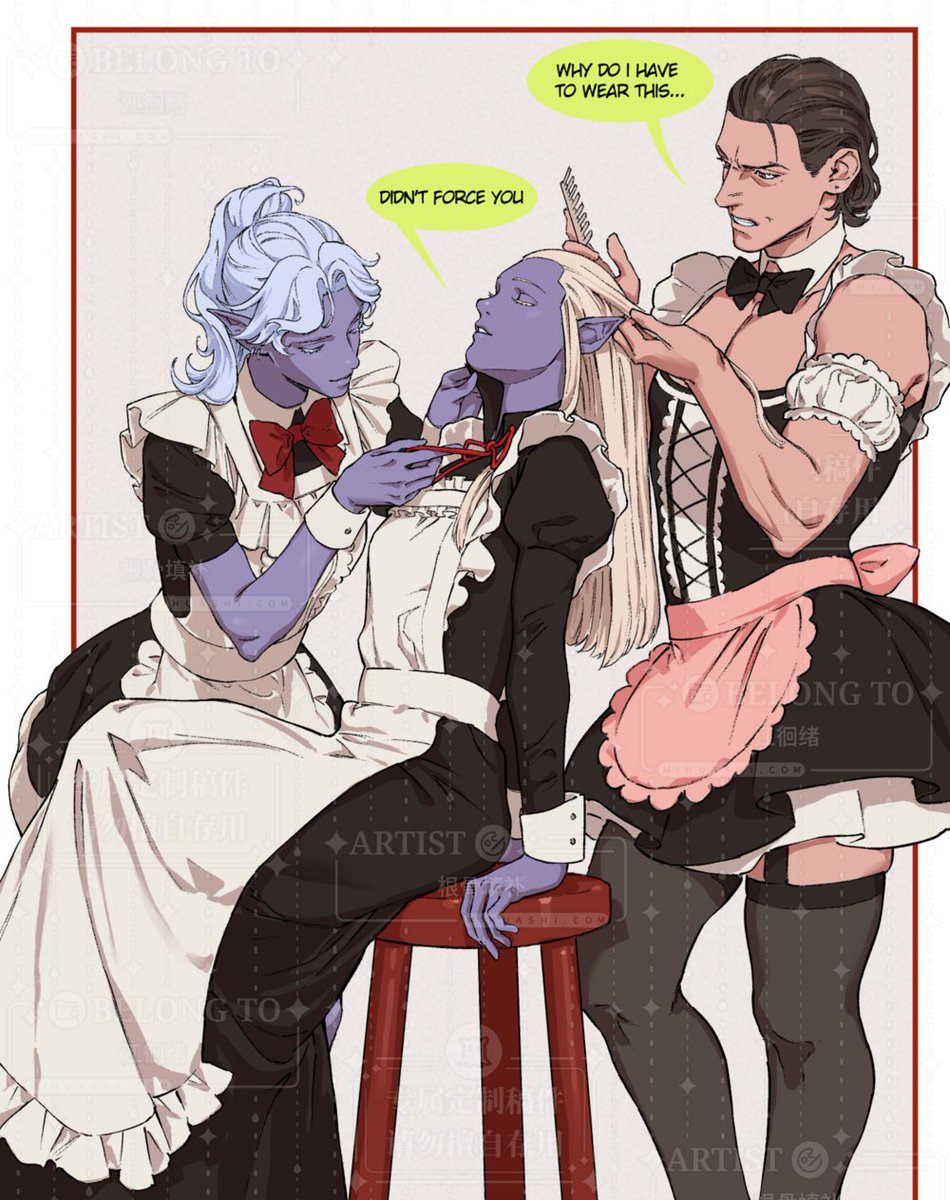 gengutianbu's tweet photo. maid Raphael...🥺🥺
#commission #BaldursGate3 #bg3 #raphael https://t.co/biP4aGtwzd