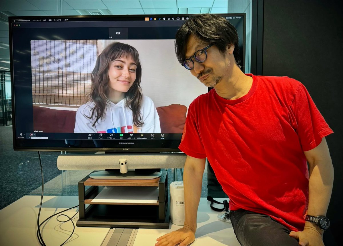Purnell_Files's tweet photo. Ella with Hideo Kojima https://t.co/WMgFVrom6e