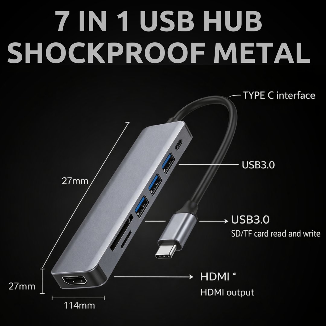 grunxstore's tweet image. One hub. Total control.
built with 7 powerful ports and 100W charging built for serious work. | GrunX

#USBCHub #TechAccessories #LaptopSetup #WorkSetup