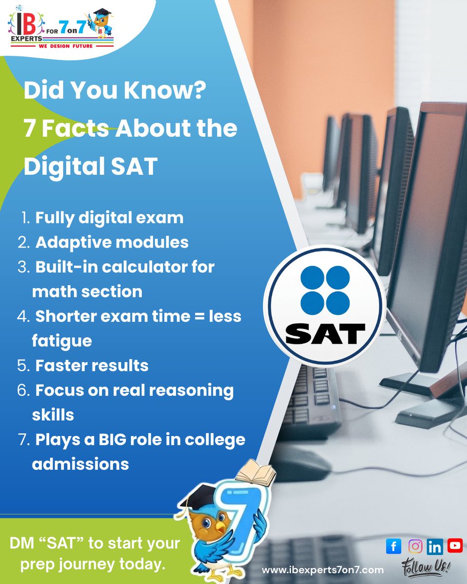 ibexperts's tweet photo. Digital SAT = less stress, more strategy. 💻✨
Adapt, perform, and achieve your best score!

#DigitalSAT #SATPrep #SmartStudy #ExamSuccess #StudentGoals #CollegePrep #IBDP #IGCSE #StayFocused #AchieveMore #ibexperts7on7 #ibexperts #studysmart #scienceeducation https://t.co/RmPfBbE0ps
