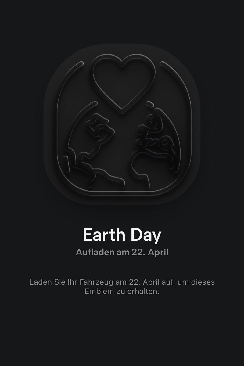 RonnyGolisch's tweet image. 🌍 Earth Day 2026 🌍
Ladet euer Fahrzeug am 22. April auf und sichert euch das exklusive Earth-Day-Emblem mit dem Herz in der Tesla App! ❤️
Wer ist dabei? ⚡
#EarthDay
