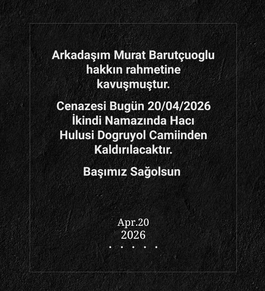 GkhanALAT's tweet photo. Başımız sağolsun https://t.co/lWqFzAy4VD