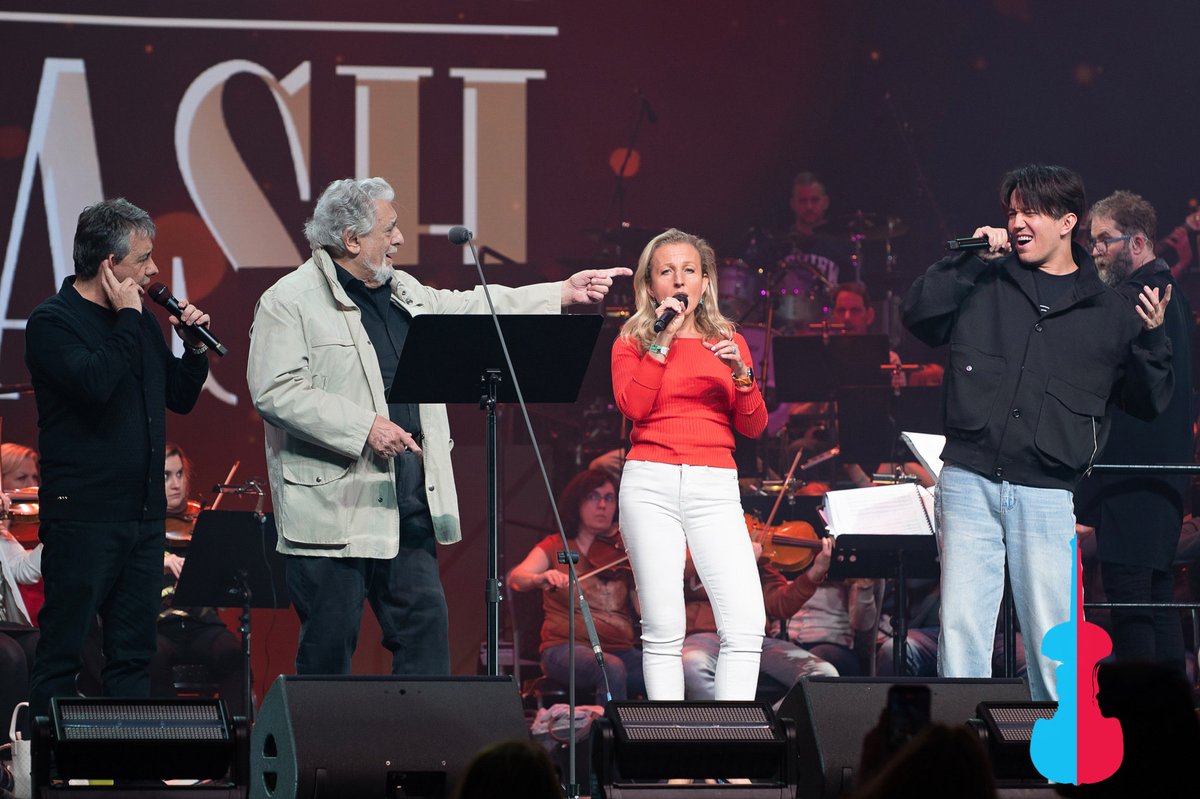 VirtuososTalent's tweet photo. What an unforgettable night in Budapest ✨
📸 Rehearsal moments from the journey behind it all. The professional recording will be broadcast on our official platforms as soon as it’s ready 💫 #Virtuosos @PlacidoDomingo @dimash_official @pladomor @YelenaDudochkin https://t.co/7QoQ1Ca7C9