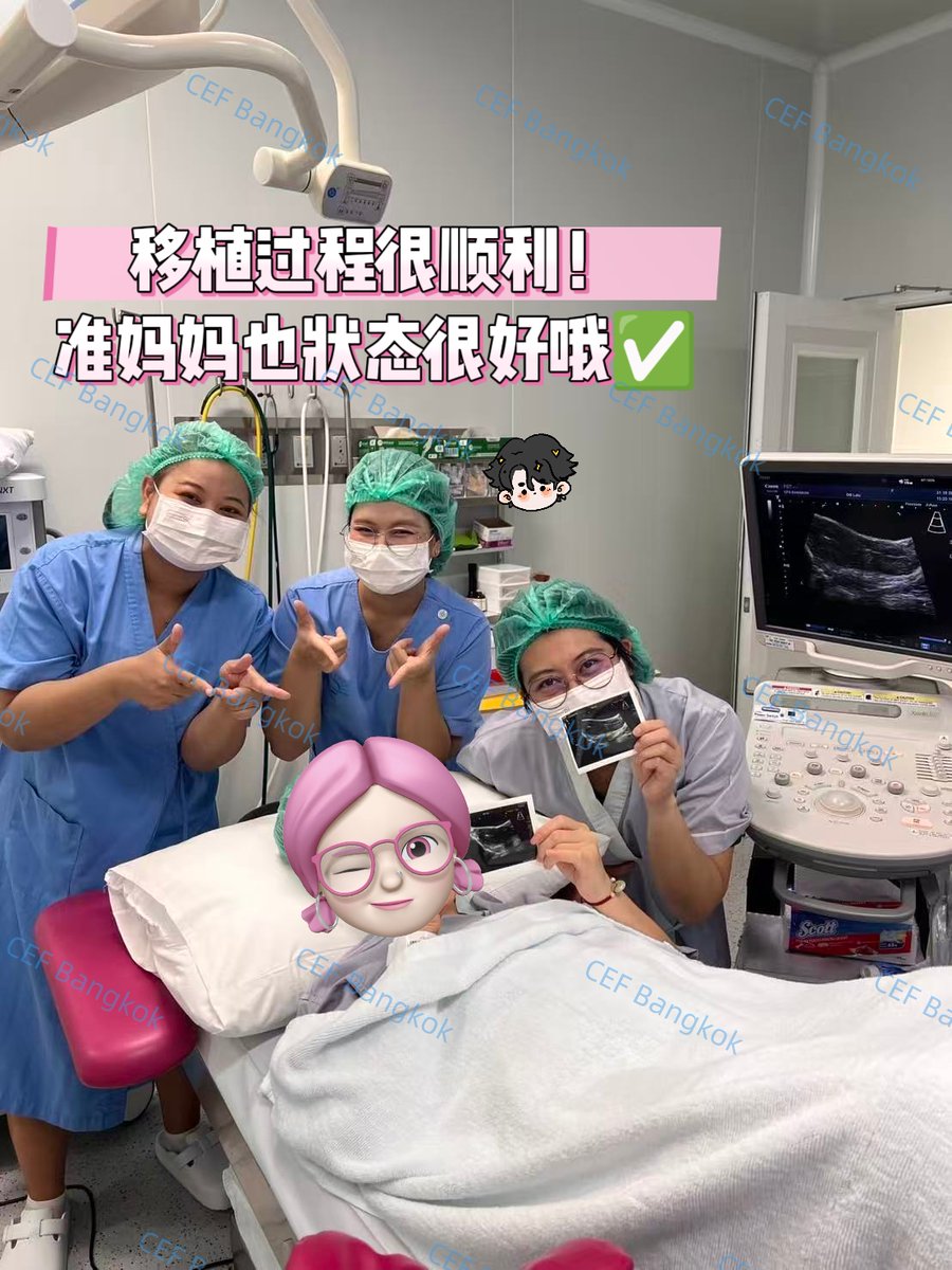 CefBangkok's tweet image. CEF Thailand Update 🇹🇭
After a 30-minute rest in the lounge, she can move around normally.Embryo transfer completed successfully!The mom-to-be is in great condition 👍🏻
May all her wishes come true ❤️Looking forward to good news ahead.
#cef #cefbangkok #ivf