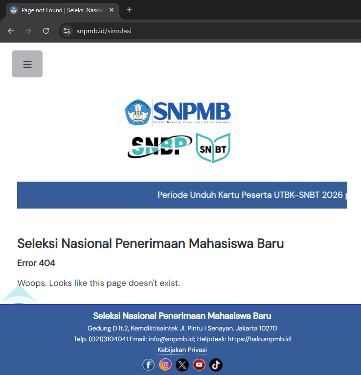 Ternyata pihak <a href="/snpmb_id/">Seleksi Nasional Penerimaan Mahasiswa Baru</a> tidak merilis simulasi resmi thn 2026 ini. Selamat-selamat 💥