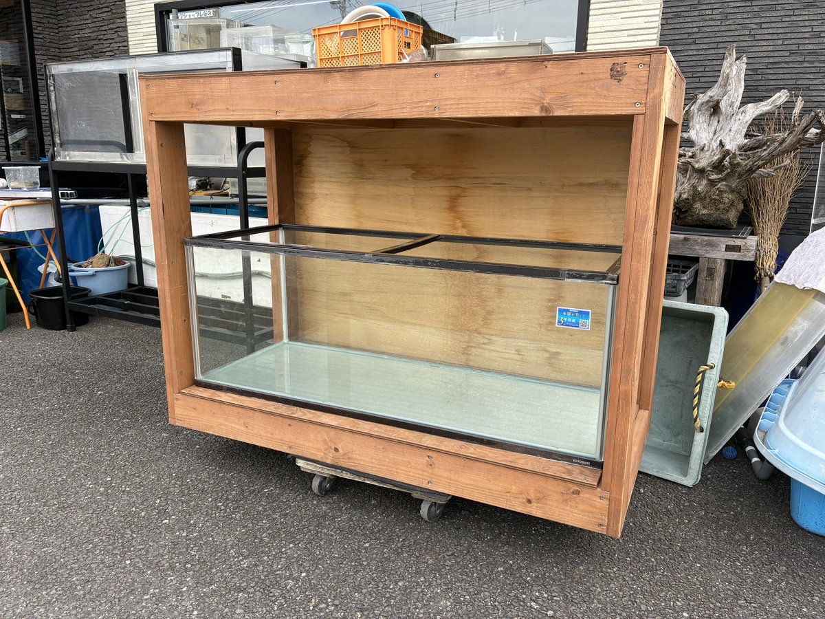 中古120cmガラス水槽】→12,000円 使用期間短いので傷少なくシリコンも 
