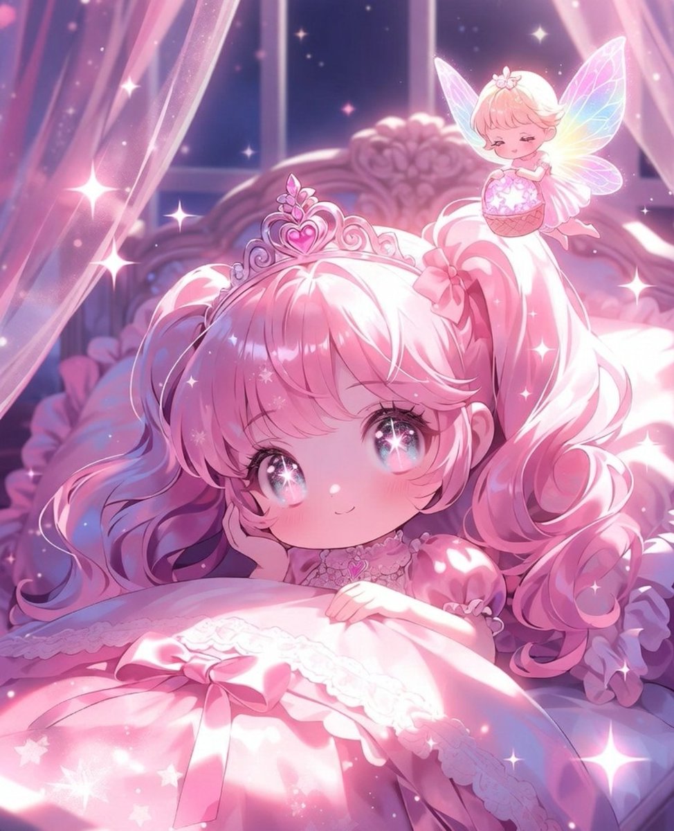 BubbleofCute's tweet photo. 🎀 Post 8/8

The fairy tucked Princess Bubble back into bed, pulled the starry blanket up high, and kissed her forehead. 

“Sweet dreams, precious princess.” You’re safe, you’re loved, and your princess room is full of magic~ ⋆ ˚｡⋆

♡. Goodnight, sweet Bubble .𖥔 ݁ ˖ https://t.co/fBzFPM87zw
