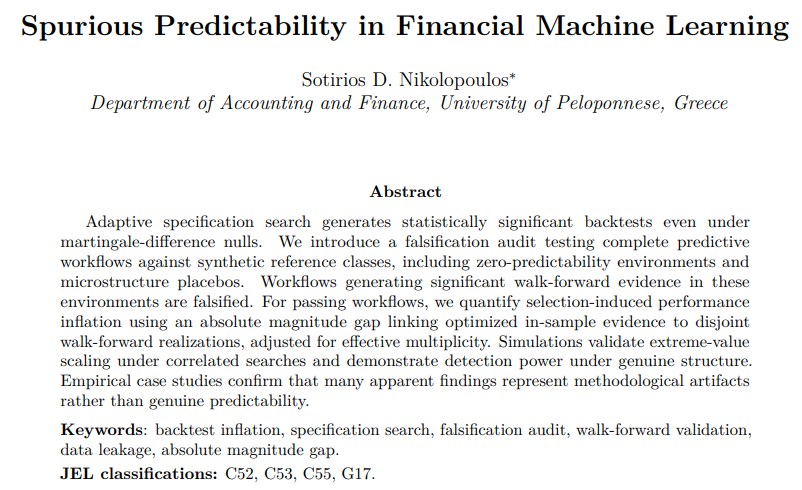 quantbeckman's tweet photo. In financial ML many failures are workflow failures. For example, a backtest is testing both the signal and the integrity of the workflow. https://t.co/WjJnlS5l69