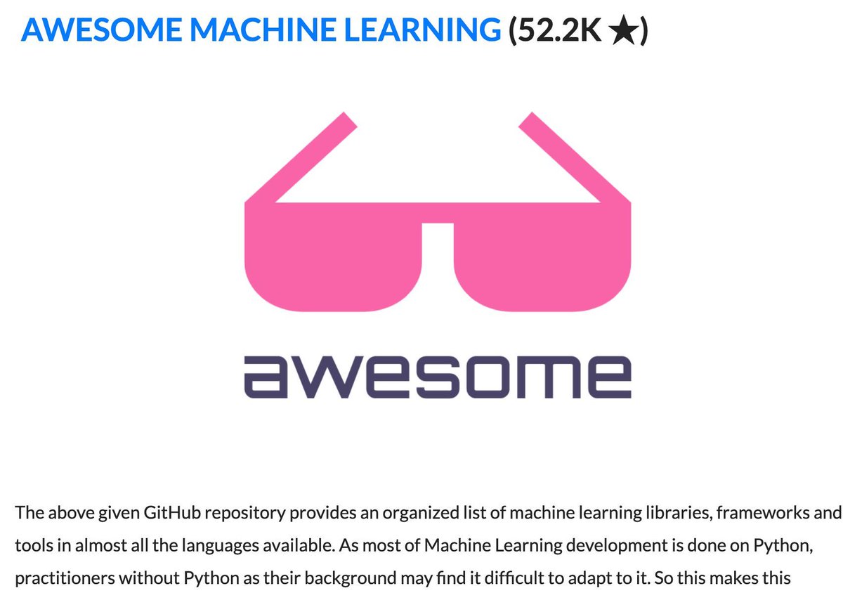 gp_pulipaka's tweet image. Top GitHub Repositories for #DataScience! #BigData #Analytics #DataScience #AI #MachineLearning #IoT #IIoT #Python #RStats #TensorFlow #Java #JavaScript #ReactJS #CloudComputing #Serverless #DataScientist #Linux #Programming #Coding #100DaysofCode   
geni.us/Github-Repo-DS…