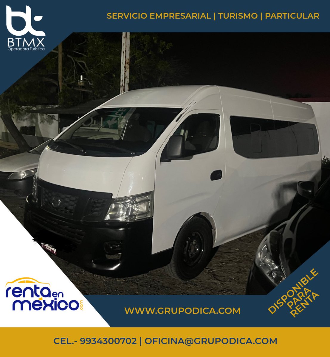 RentaEnMexico's tweet photo. Renta de Vans y Camionetas Pick Up 
📱 9934300702 en Villahermosa, Tabasco.

Llegamos a cualquier parte de la República https://t.co/zzGeFAgE9b